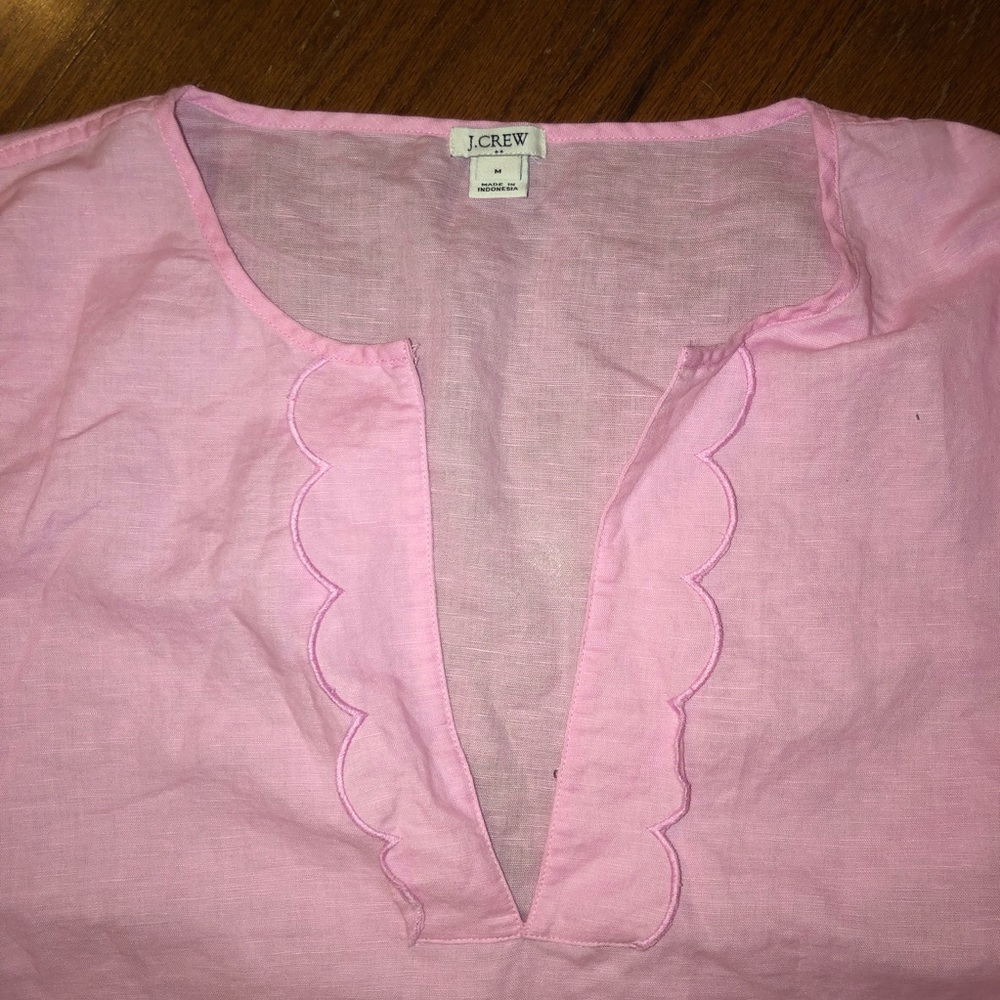 J Crew linen tunic size M PINK 💕